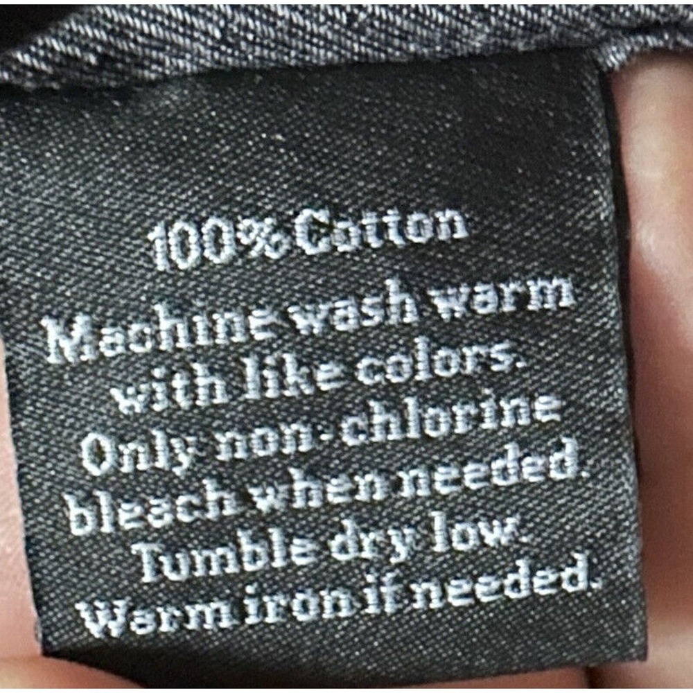 Rock & Republic Shirt Men's L Dark Gray Casual Pockets Button Roll Up Shirt - Picture 5 of 13
